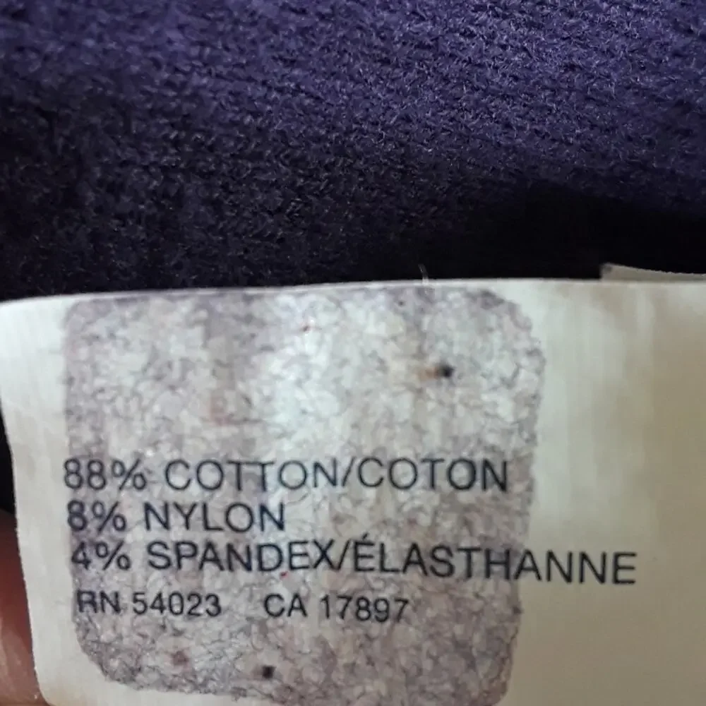 Gap Womens Sz L Purple Preppy Y2K Lightweight V-neck Cotton Blend Sweater